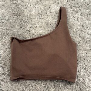 Aritzia Brown One Shoulder tank